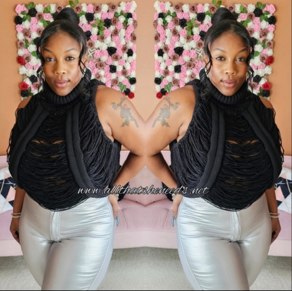 To Shreds Sleeveless Turtleneck